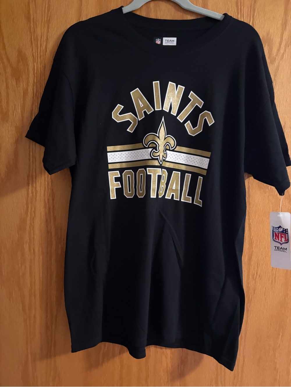 Team Apparel Kids' Black and Gold Saints Football Tee